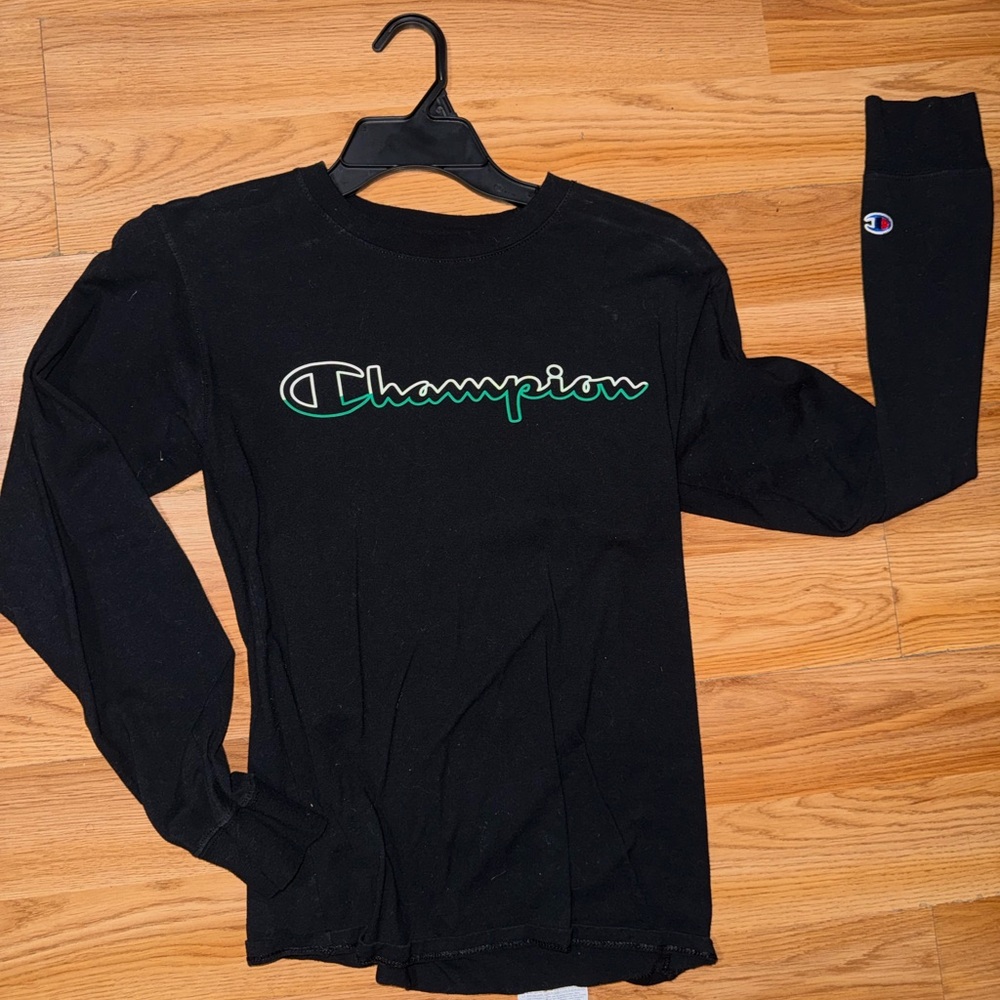 Champion Black Logo Long sleeve